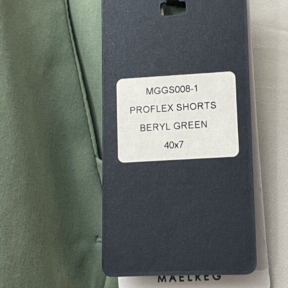 Maelreg Performance Proflex Men's Shorts Light Green Size 40x7 UPF-30+ Stretch - Picture 4 of 10